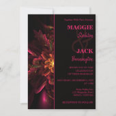Modern Floral Wedding Invitation Kaart (Voorkant)