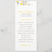 Modern Floral Wedding Programme - Mustard Programma (Voorkant)