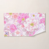 Modern Floral White Rose Bad Handdoek (Handdoek)