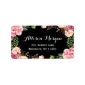 Modern Floral wrapping Classy en Romantic Etiket (Voorkant)
