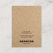 Modern Floral Wreath Earring display Visitekaartje (Achterkant)