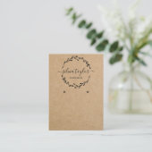 Modern Floral Wreath Earring display Visitekaartje (Staand voorkant)