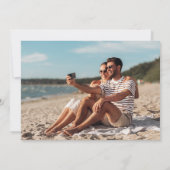 Modern Florida Beach Photo Wedding Save The Date (Achterkant)