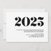 Modern Flourish Typography Photo Afstuderen Kaart (Achterkant)