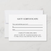 MODERN FLOWER BUSINESS GIFT CERTIFICATE (Achterkant)