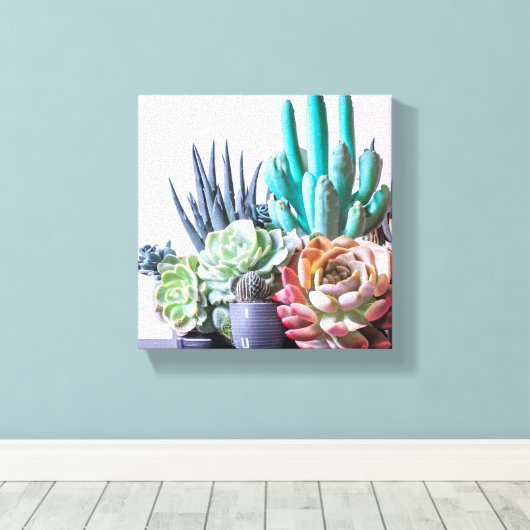 Modern Flower Design Canvas Afdruk (Insitu (Houten vloer))