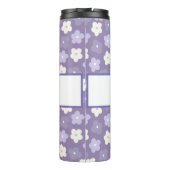 Modern Flowers Paars, aangepast Thermosbeker (Achterkant)