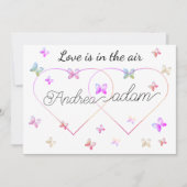 modern flying butterflies heart invitation (Devant)