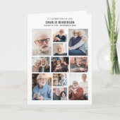Modern Folded 15-foto Memorial/Funeral Programme Programma (Voorkant)
