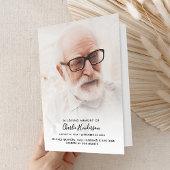 Modern Folded 4-Page 1-Photo Celebration of Life Programma