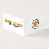 Modern Folded Honey White Clothing Hang Label Kaar Kaart (Buitenkant)