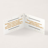 Modern Folded Honey White Clothing Hang Label Kaar Kaart (Binnen)