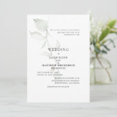 Modern Foliage Bride Parents Wedding Kaart (Staand voorkant)