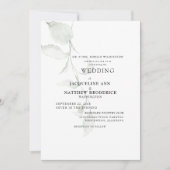 Modern Foliage Bride Parents Wedding Kaart (Voorkant)