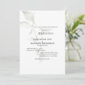 Modern Foliage Bride Parents Wedding Kaart (Staand voorkant)