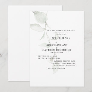 Modern Foliage Bride Parents Wedding Kaart