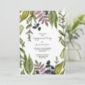 Modern Foliage Engagement Party uitnodiging (Staand voorkant)