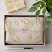 Modern Foliage Greenery Gouden Gouden Waterverf Tissuepapier (Geschenk)