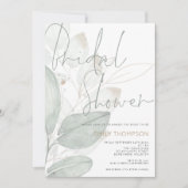 Modern Foliage Sage Gold Script Vrijgezellenfeest Kaart (Voorkant)