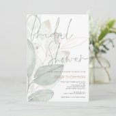 Modern Foliage Sage Gold Script Vrijgezellenfeest Kaart (Staand voorkant)