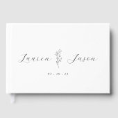 Modern Foliage Wedding Gastenboek (Voorkant)