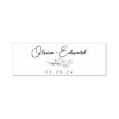 Modern Foliage Wedding Name Zelfinktende Stempel (Design)