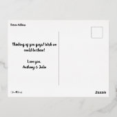 Modern Folie Script 2 Foto vakantie Briefkaart (Achterkant)