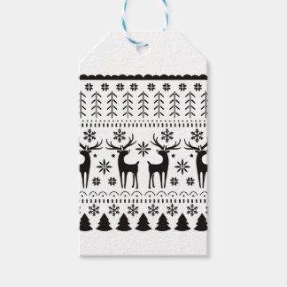 Modern Folk Art kerstrendierster Cadeaulabel
