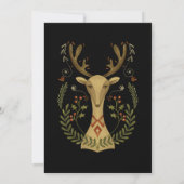 Modern Folk Art kerstrendierster Kaart (Achterkant)