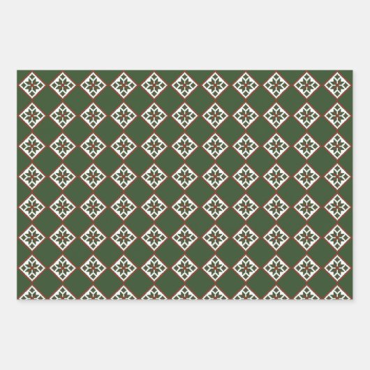Modern Folk Art Wrapping Paper Flat Sheet Set van  (Voorkant 3)
