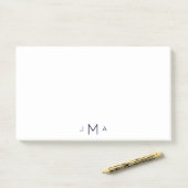 Modern font monogram Kantoor Post-it® Notes (Op bureau)