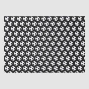 Modern Football Soccer Boy Verjaardag Kinder Zwart Tissuepapier