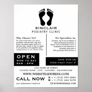 Modern Footprint, Podiatry Clinic, Podiatrist Poster