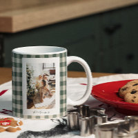 Modern Forest Green Pset Rustic Foto Kerstmis