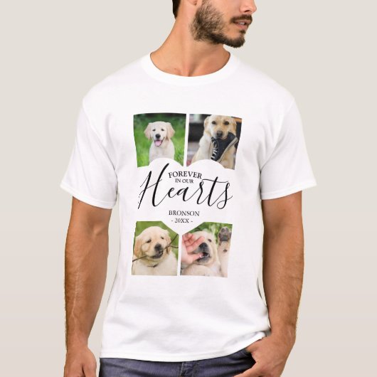 Modern Forever in ons hart Foto Collage T-shirt (Voorkant)