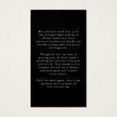 Modern Forever In Our Hearts Funeral Prayer Card (Dos)