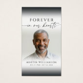 Modern Forever In Our Hearts Funeral Prayer Card (Devant)