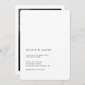 Modern Formal Classic Wedding Invitation (Devant / Derrière)
