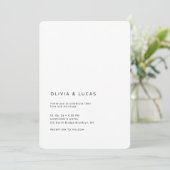 Modern Formal Classic Wedding Invitation (Debout devant)