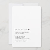 Modern Formal Classic Wedding Invitation (Devant)