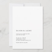 Modern Formal Classic Wedding Invitation (Devant)