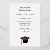 MODERN FOTO AFSTUDEERDER PARTIJ FOLIE UITNODIGING (Achterkant)