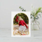 Modern Foto Afstuderen Aankondiging Folie Briefkaa (Staand Voorkant)