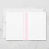 Modern Foto Afstuderen Blue Stripes Afstuderen Aankondiging (Achterkant)