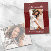 Modern | Foto Elegant Script Terracotta Red 2 Briefkaart