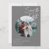 Modern Foto Gray Save The Date (Voorkant)