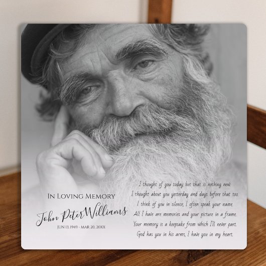 Modern Foto Herdenking Fotoplaat