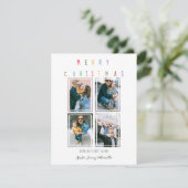 Modern | Foto kerstfeestdag met collage Feestdagenkaart (Staand voorkant)