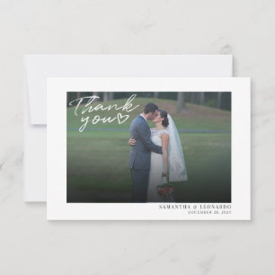 Modern foto met handschrift bedankkaart