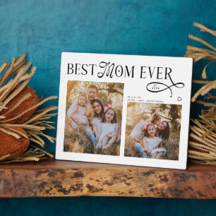 Modern Foto Moederdag Cadeau Hart Beste Moeder Ooi Fotoplaat